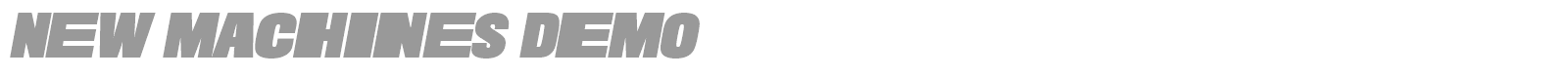 New Machines font preview